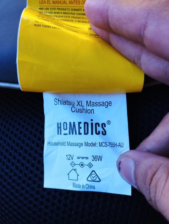 Homedics shiatsu xl massage cushion with heat hot sale