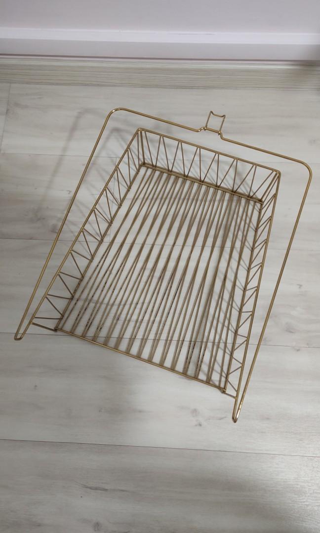 Ikea kallax gold wire basket, Furniture & Home Living, Home Decor