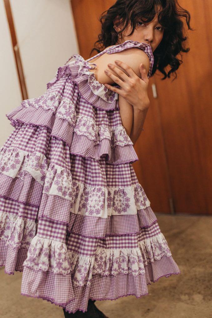 innika choo purple dress Innika Choo Tiered Flared Maxi Dress In Purple - 50% Off