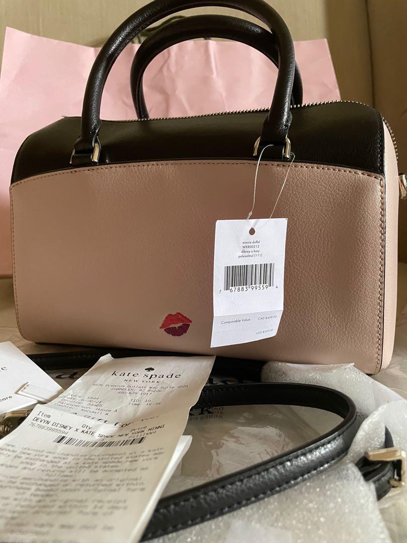 Kate spade duffle bag X Minnie Mouse, Women's Fashion, Bags & Wallets