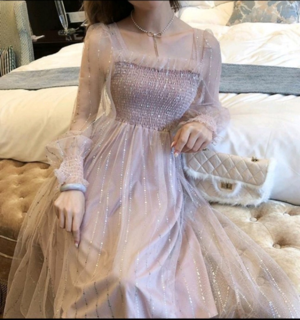 Long sleeve lace fairy dress, Women's 