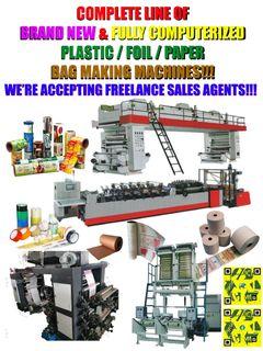 Looking for Freelance Sales Agents for Plastic Industry Machines
