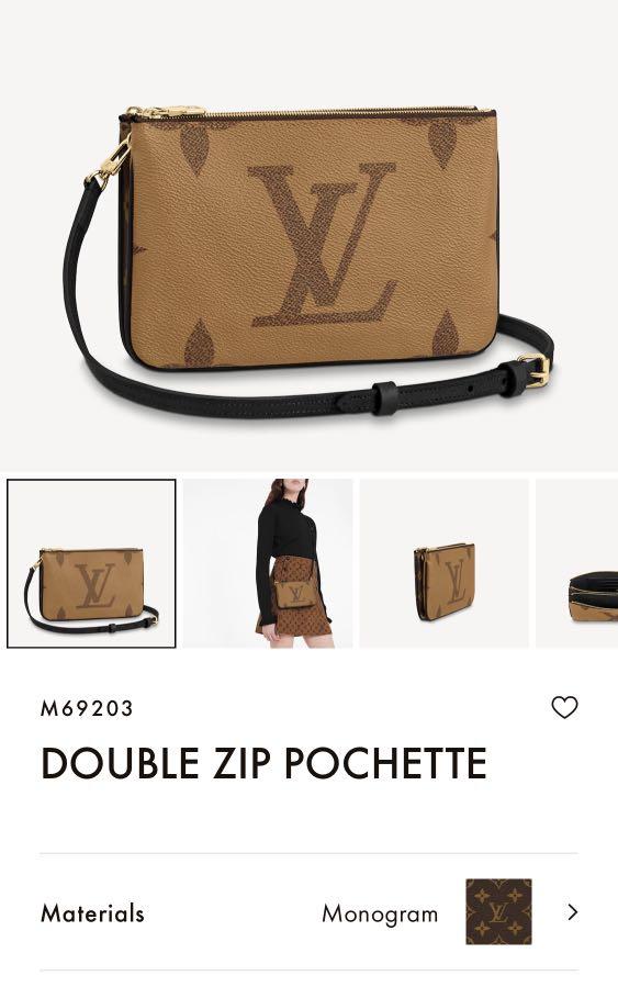 Shop Louis Vuitton MONOGRAM Double Zip Pochette ( M69203) by