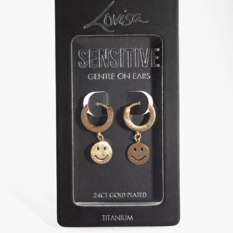 Gold plated earrings for sensitive ears sale