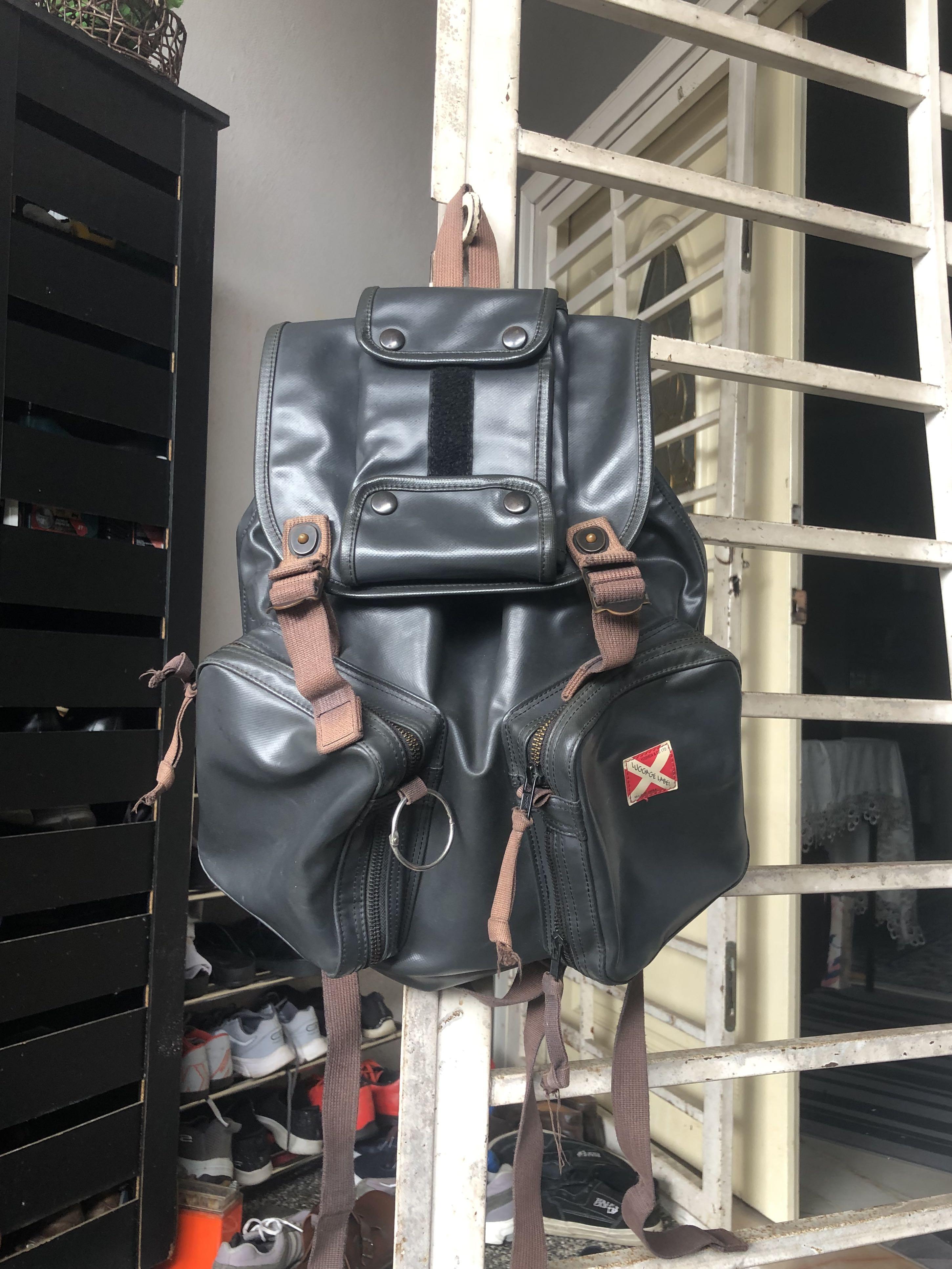 Luggage label backpack hot sale