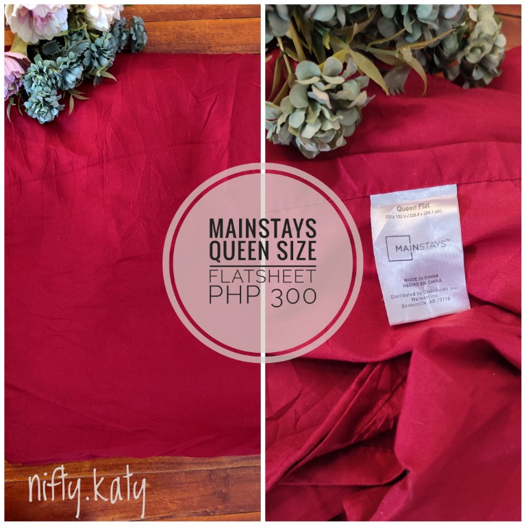 Mainstays Red Flatsheet Queen Size, Furniture & Home Living, Bedding