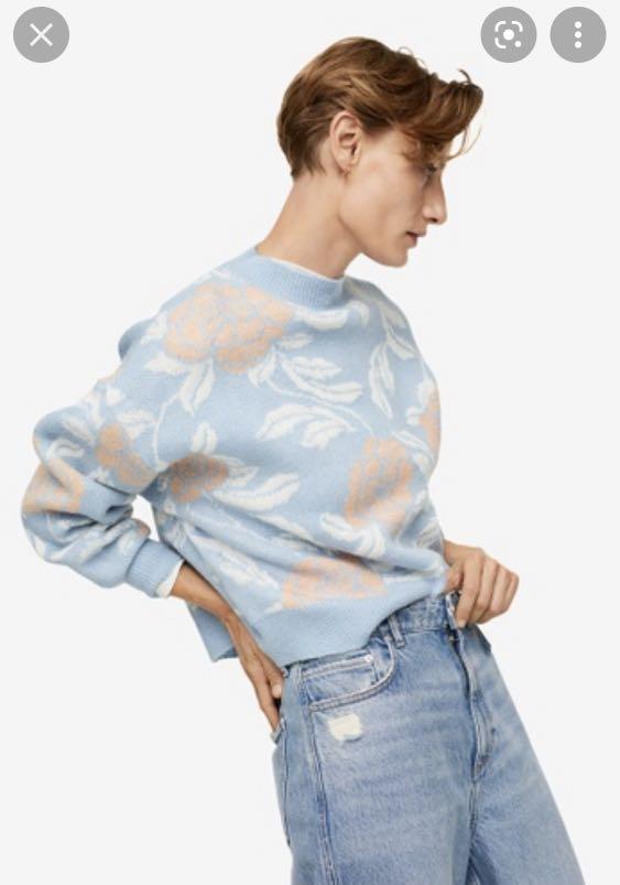 Mango blue deals sweater