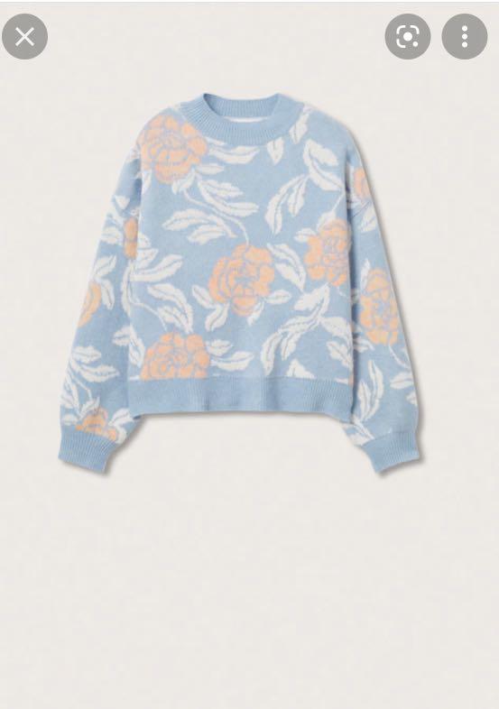Mango blue sweater discount