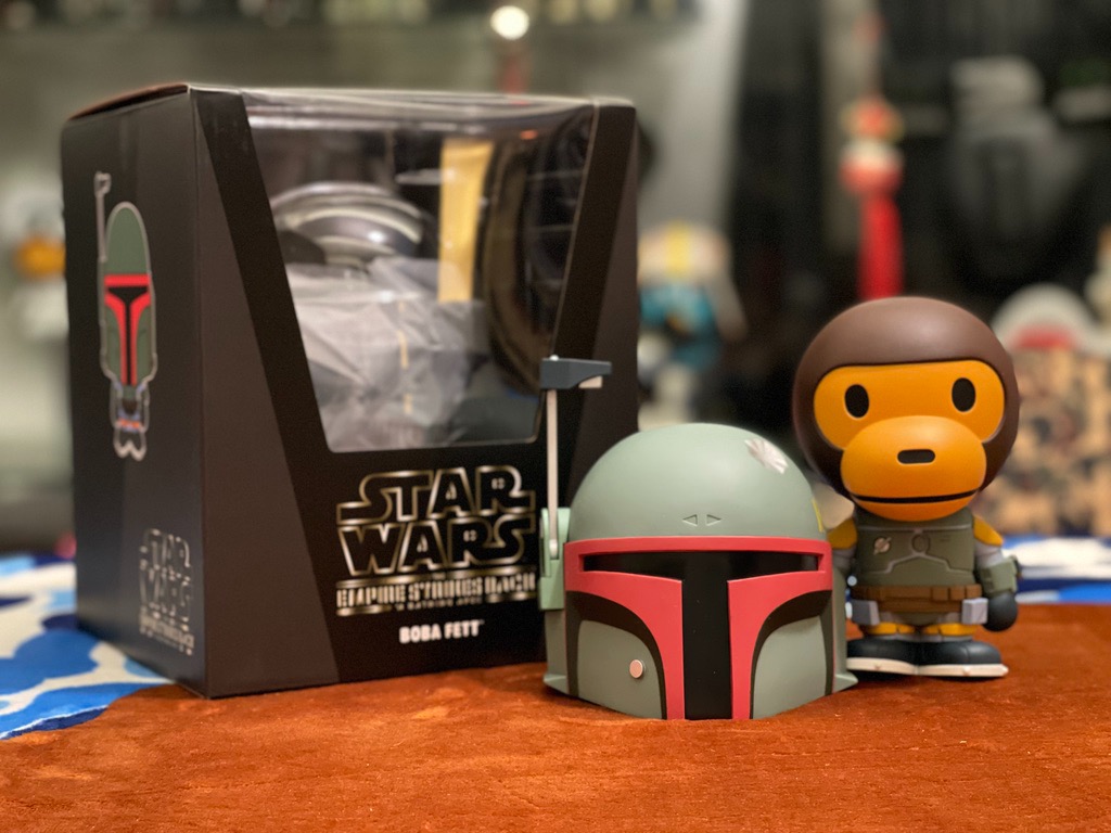 MEDICOM STAR WARS x A BATHING APE MILO BOBA FETT EMPIRE STRIKES BACK  VINYL COLLECTIBLE DOLLS