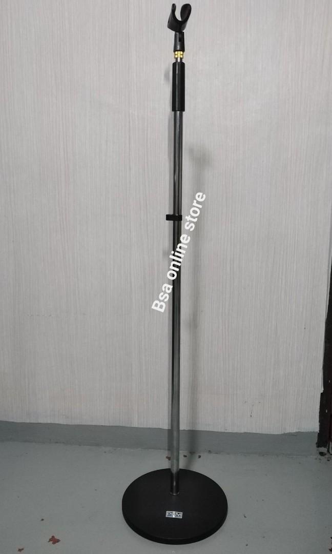 Microphone stand round base straight mic stand, Audio, Microphones on