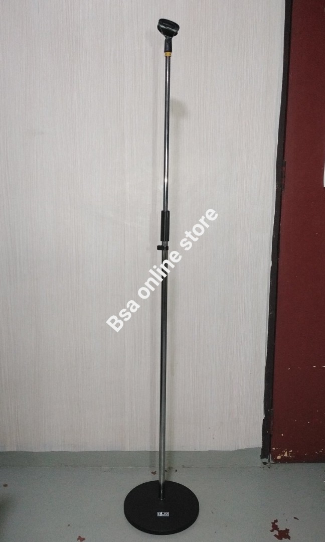 Microphone stand round base straight mic stand, Audio, Microphones on