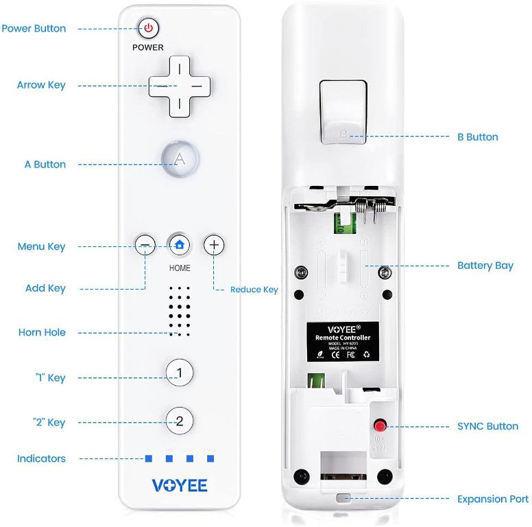 New stock! Wii Remote Controller, VOYEE Wii Controllers Built in 3Axis