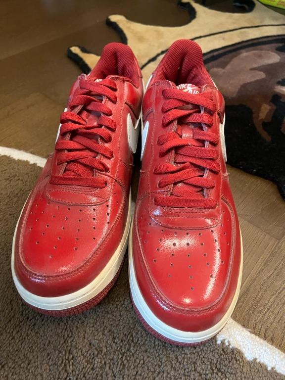 Nike Air Force 1 Sheed Low Patent Red, Men'S Fashion, Footwear, Sneakers On  Carousell