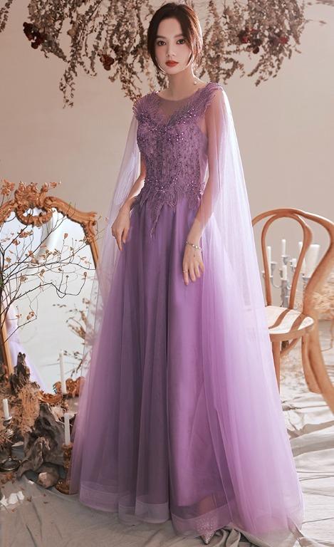 Purple and hotsell grey dress
