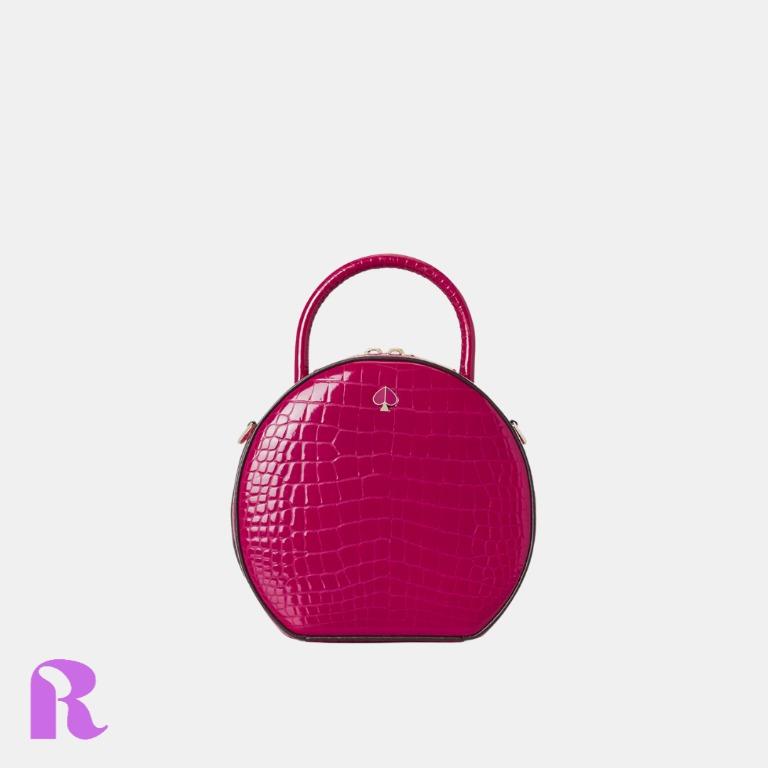 PREORDER) KATE SPADE - ANDI CROC EMBOSSED CANTEEN BAG BERRY BLITZ PXRUA673,  Luxury, Bags & Wallets on Carousell