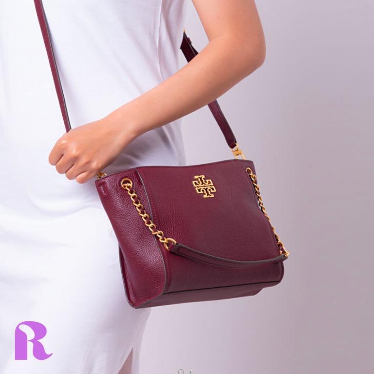 PREORDER) TORY BURCH - BRITTEN MINI TOTE 82303 CLARET, Women's Fashion,  Bags & Wallets, Purses & Pouches on Carousell