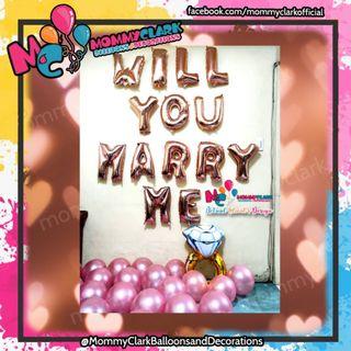 Proposal Balloons / Will you Marry Me Decorations