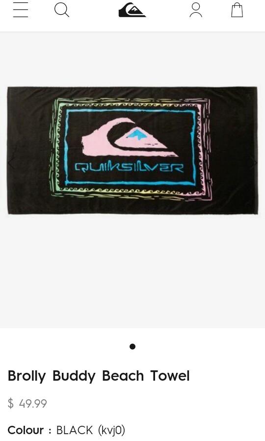 Quicksilver beach towels sales
