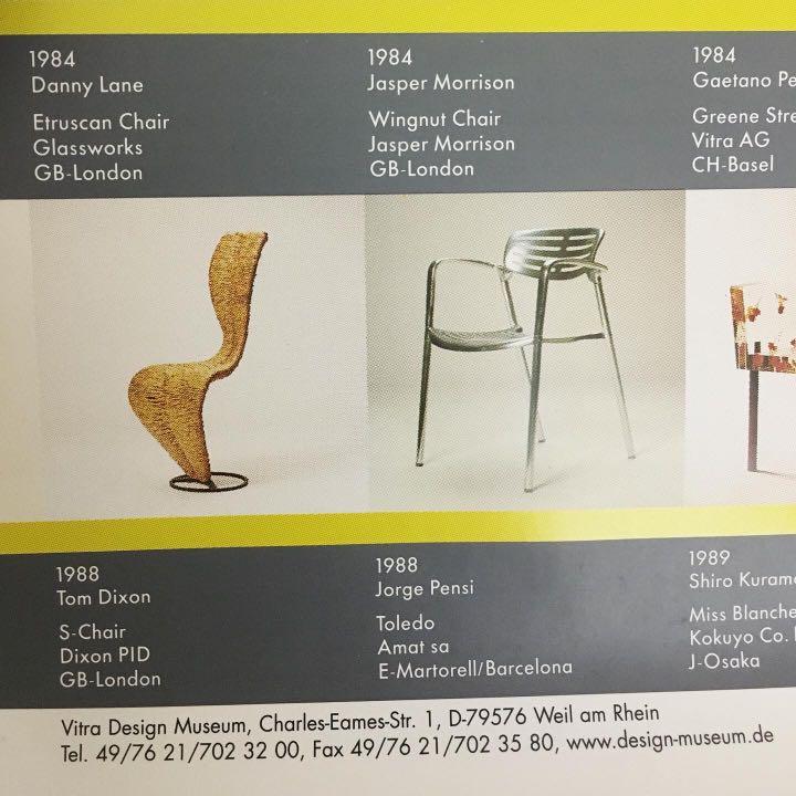 RARE! 1990s ORIGINAL VITRA DESIGN MUSEUM CHAIR COLLECT ION POSTER 224