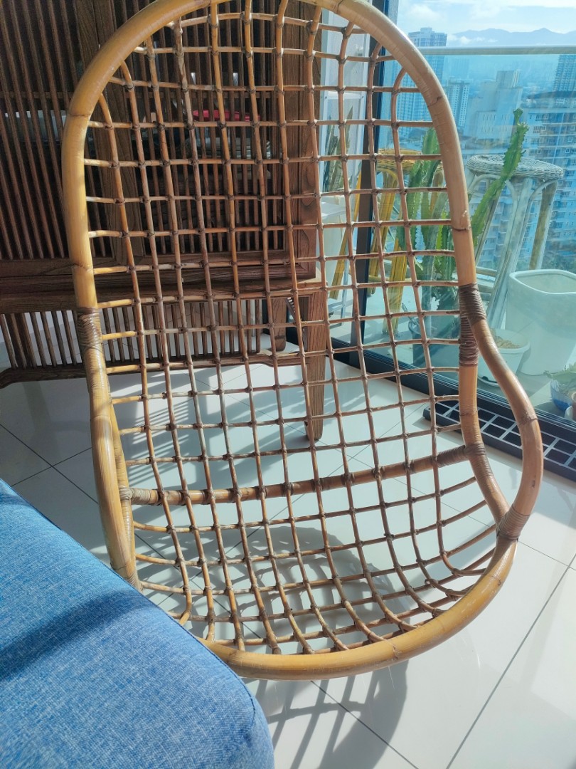 Rattan swing chair, Furniture & Home Living, Furniture, Chairs on Carousell