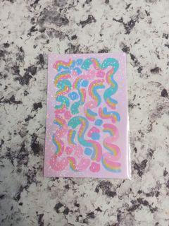 Ribbon sticker glitter