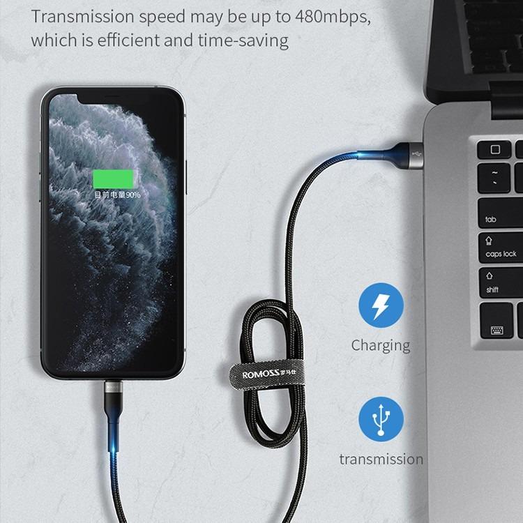 Romoss data cable CB126 1M/2M 2.4A fast charging data cable (Category: Chargers & Cables) located in Manila. Submitted by kinasamudio913 (Listing ID 1147755105, Image 3). Description: Black : 1m at php229 Dark Blue: 2m at php279 Brand：ROMOSS Model : CB12B Length: 1m / 2m Color ： Black / Blue Weight: 40g Material: Nylon-braided cable,TPE round cable,aluminum alloy Support device: iPhone 6S Plus, iPhone6S, iPhone 6 Plus, iPhone 6, iPhone 5S, iPhone