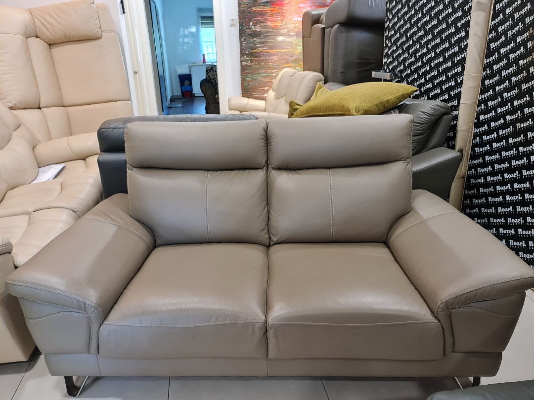 Rozel Full Genuine Leather Premium Sofa 95 New
