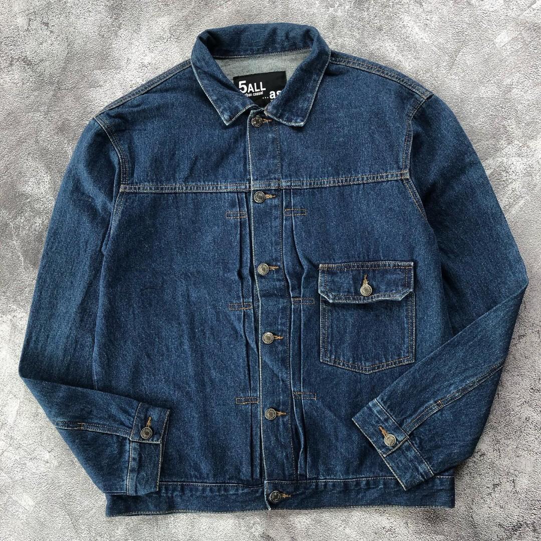 5 ALL URBAN CASUAL TRUCKER DENIM JACKET 