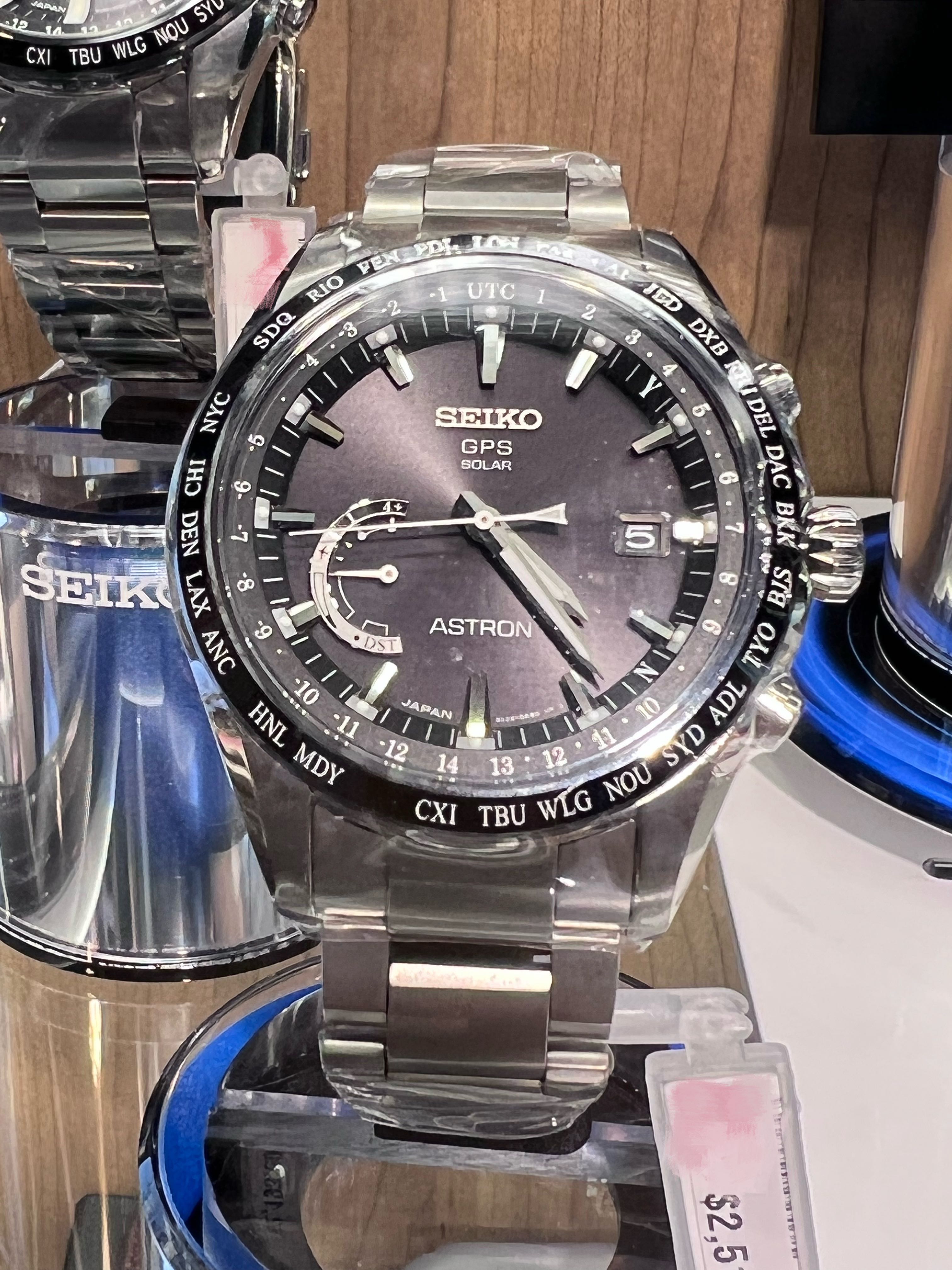 Seiko Astron 8X22 Astron GPS Solar World-Time, Luxury, Watches on