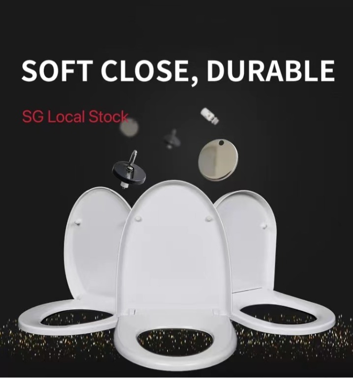 toilet seat cover soft close, Furniture & Home Living, Bathroom