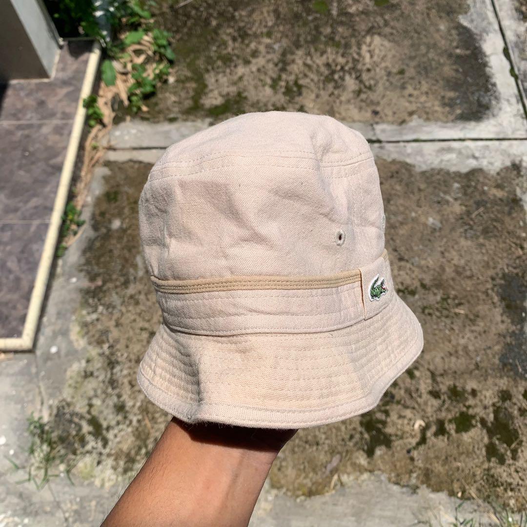 TOPI BUCKET HAT LACOSTE MINI LOGO SIZE 