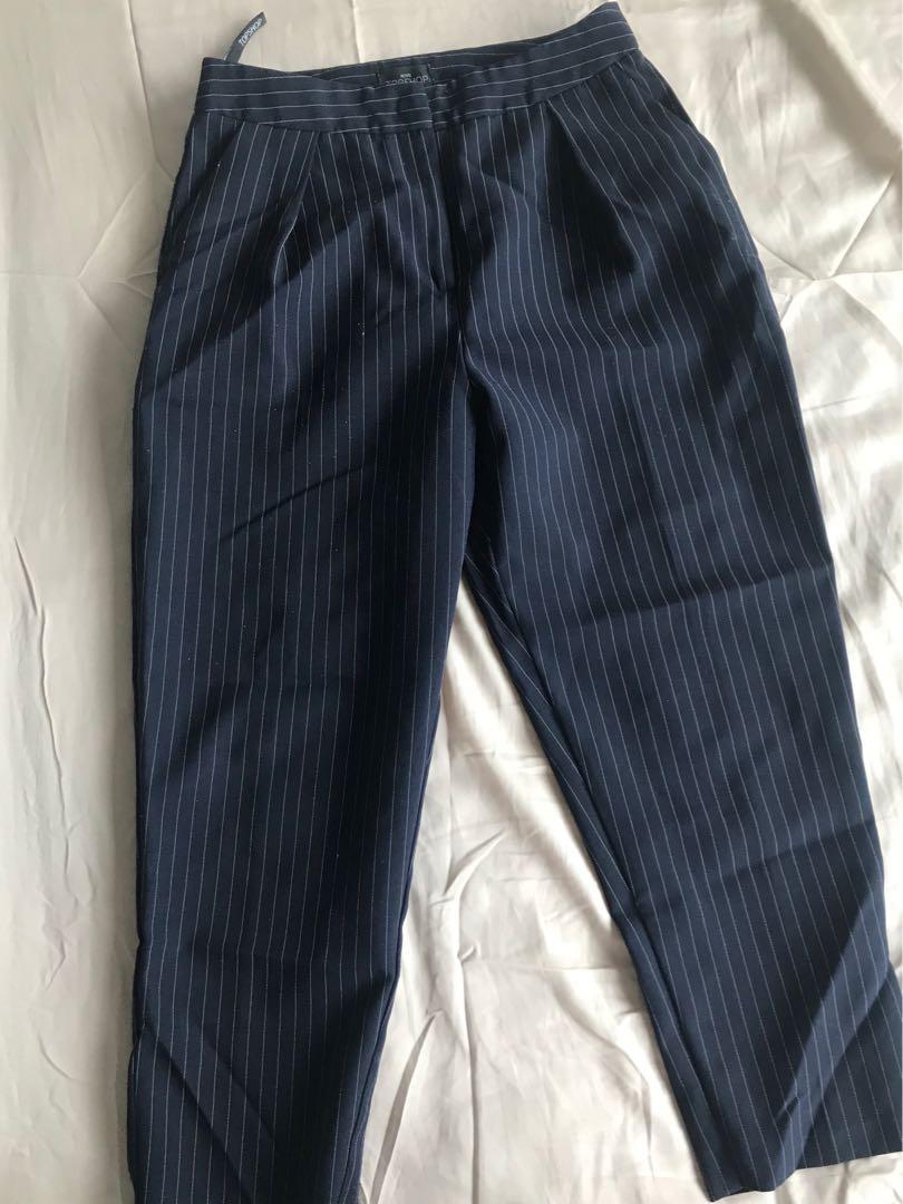 Topshop Pinstripe Trousers, Women's 