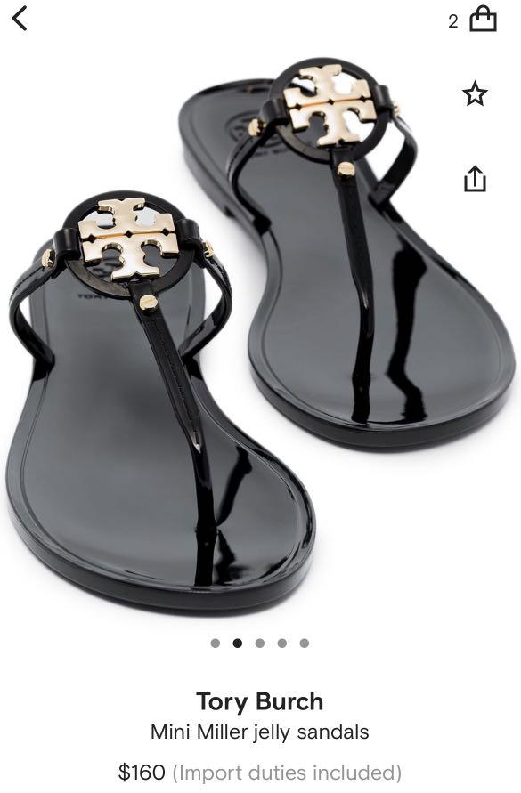 tory burch miller jelly thong sandals