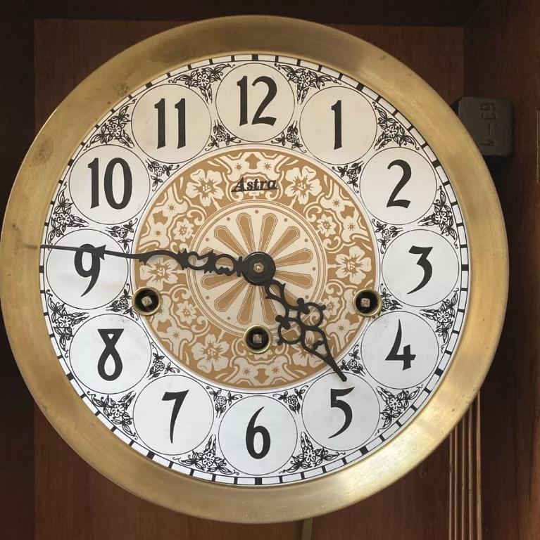 Vintage Astra by FHS Germany Long Case Wall Clock, Furniture & Home