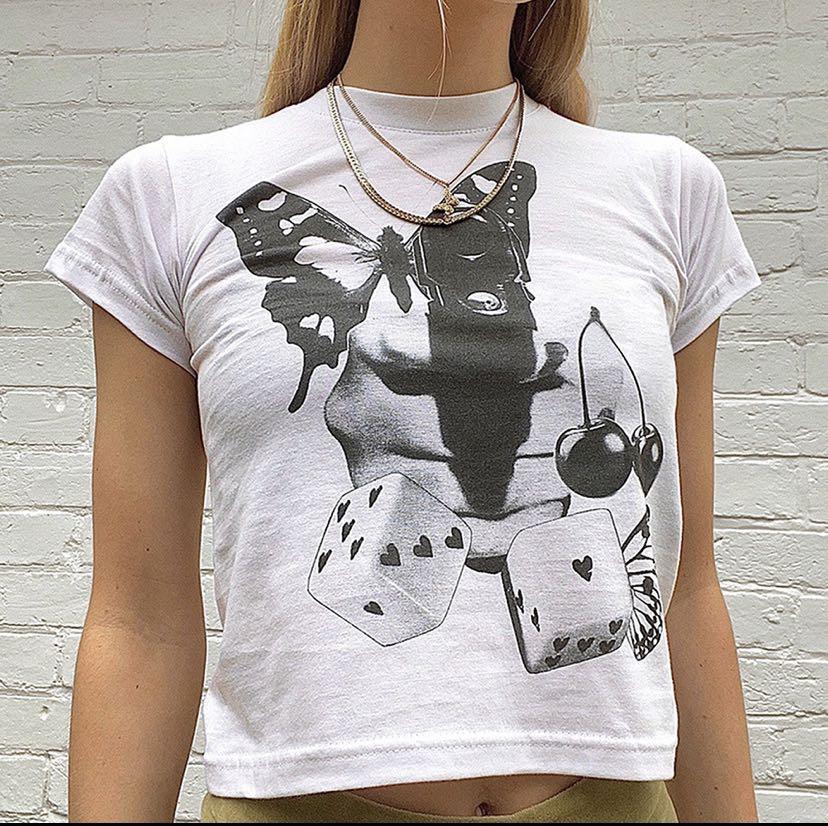 vintage y2k graphic baby crop tee 