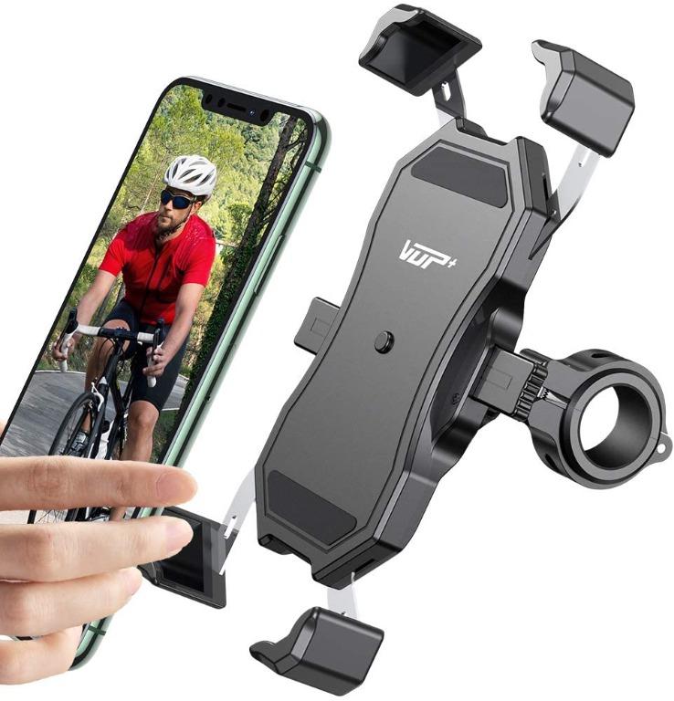 VUP Bike Phone Holder Universal 360 Rotation Bicycle Motorcycle Motorbike Handlebar Phone Mount Anti Shake Cradle Clamp Fit for iPhone 11 X XS MAX XR 8 Plus Samsung Galaxy S20 S10e S10 Plus etc