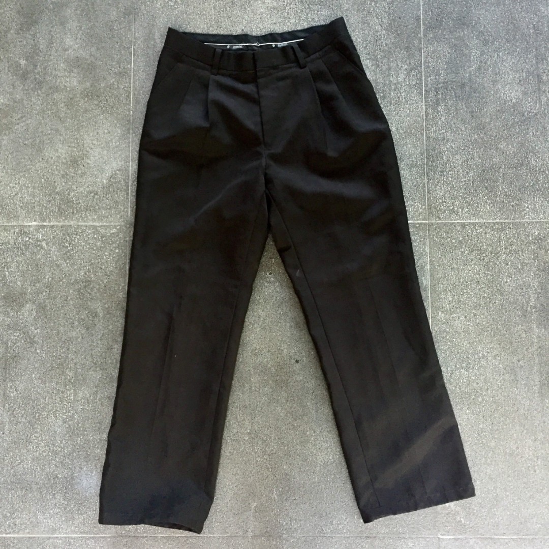 Well Off Exclusive Black Slacks Men S Fashion Bottoms Trousers On Carousell