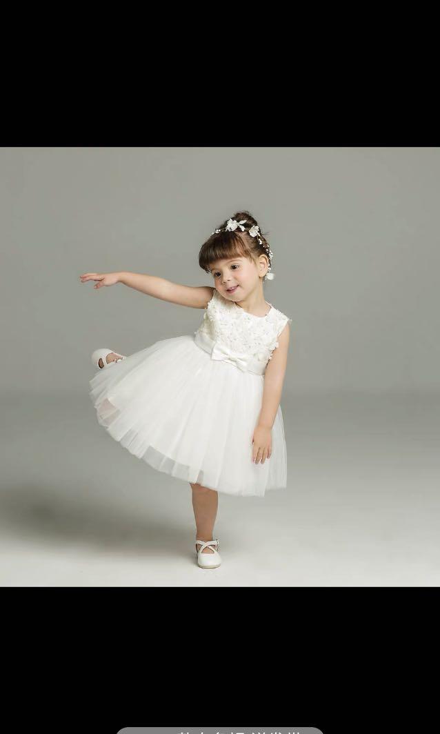 White frock for sale 1 year girl