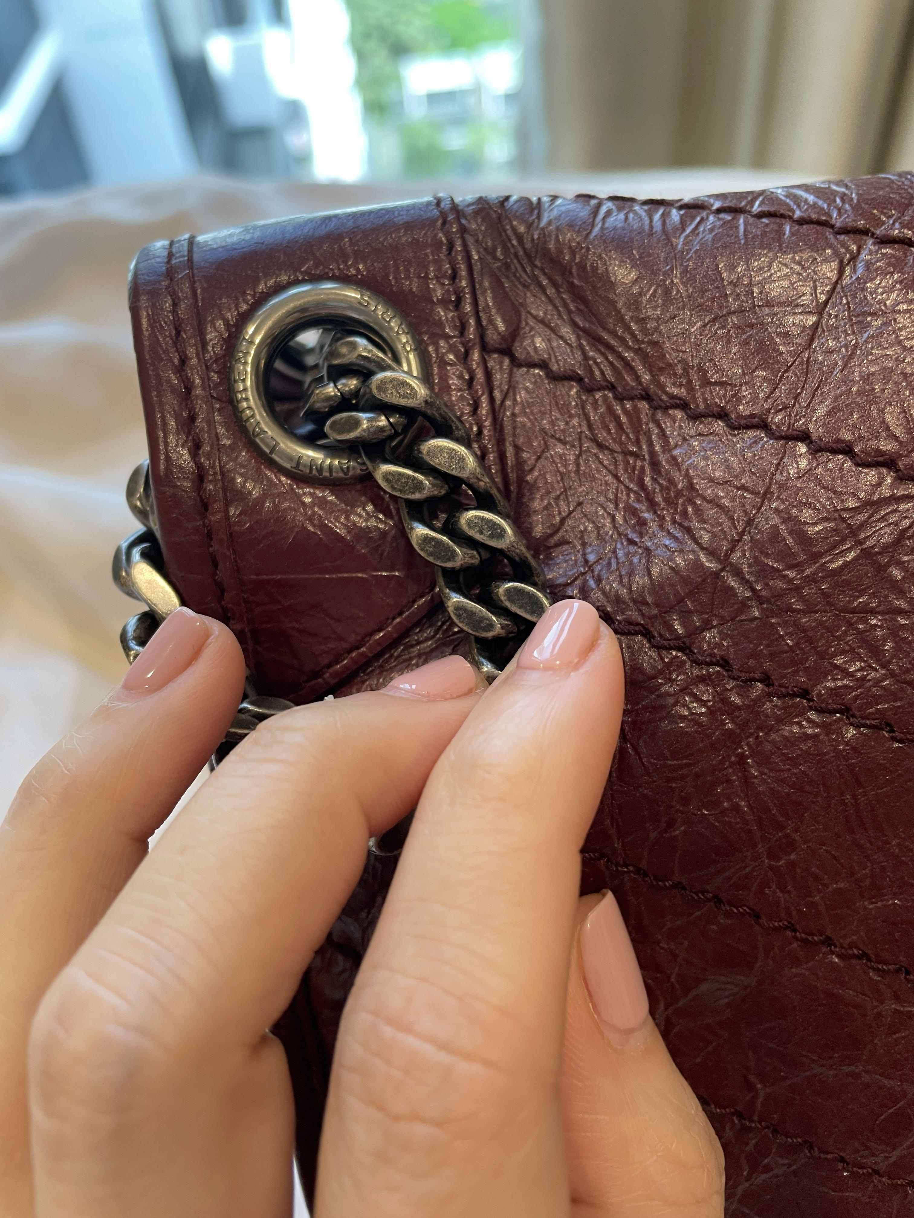 YSL NIKI MEDIUM IN CRINKLED VINTAGE LEATHER Women s Fashion Bags Wallets Shoulder Bags on Carousell