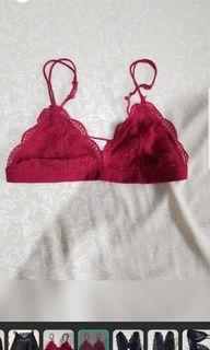 15rb per pcs Womens clothes lingerie bra black red pakaian dalam dalaman wanita