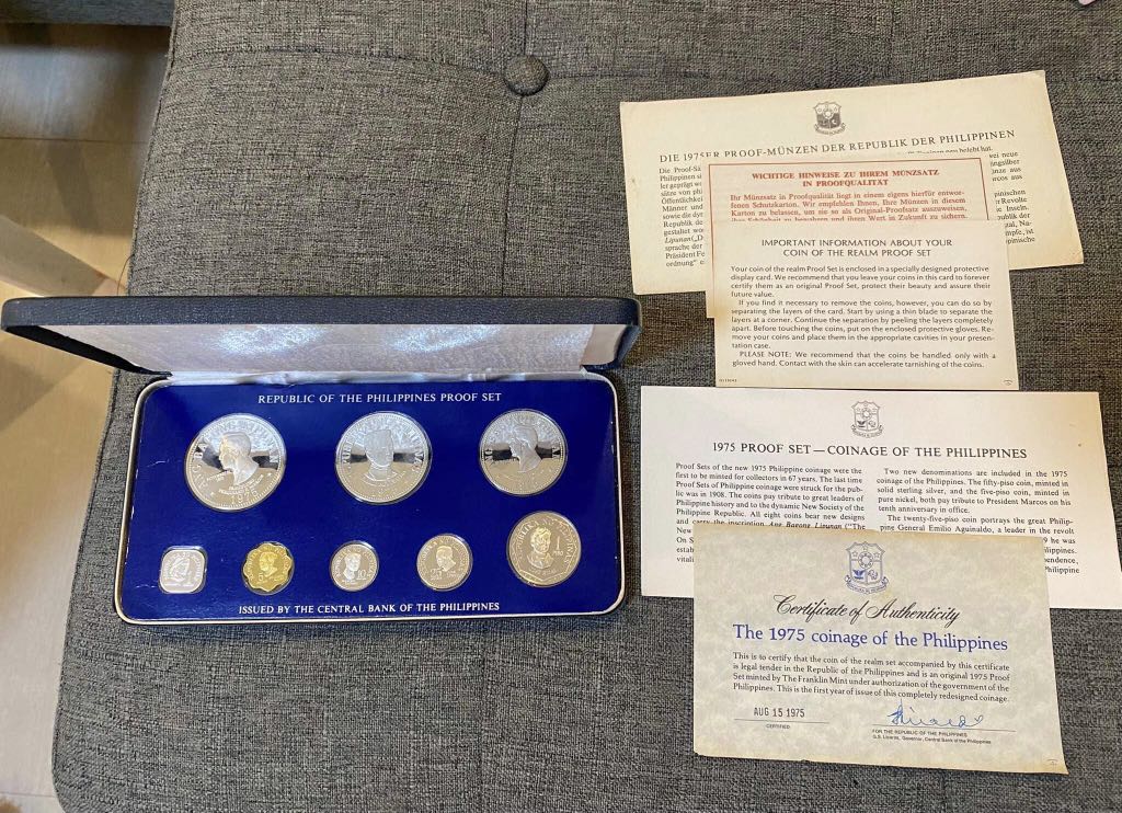 1975 Philippines Proof Set Franklin Mint sealed w/ box & complete ...