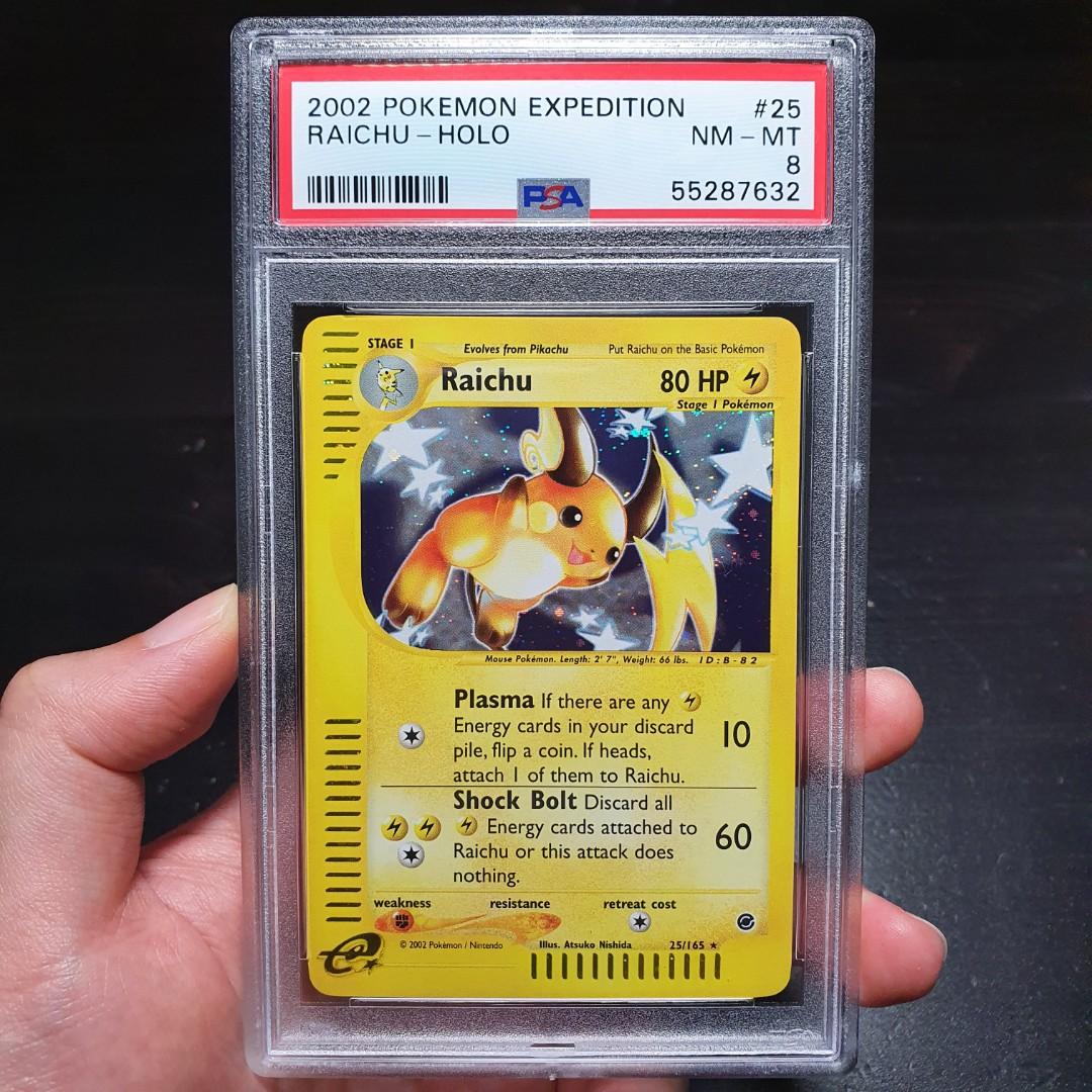 2002 POKEMON EXPEDITION Raichu-Holo #25 NM - MT 8 PSA (25/165