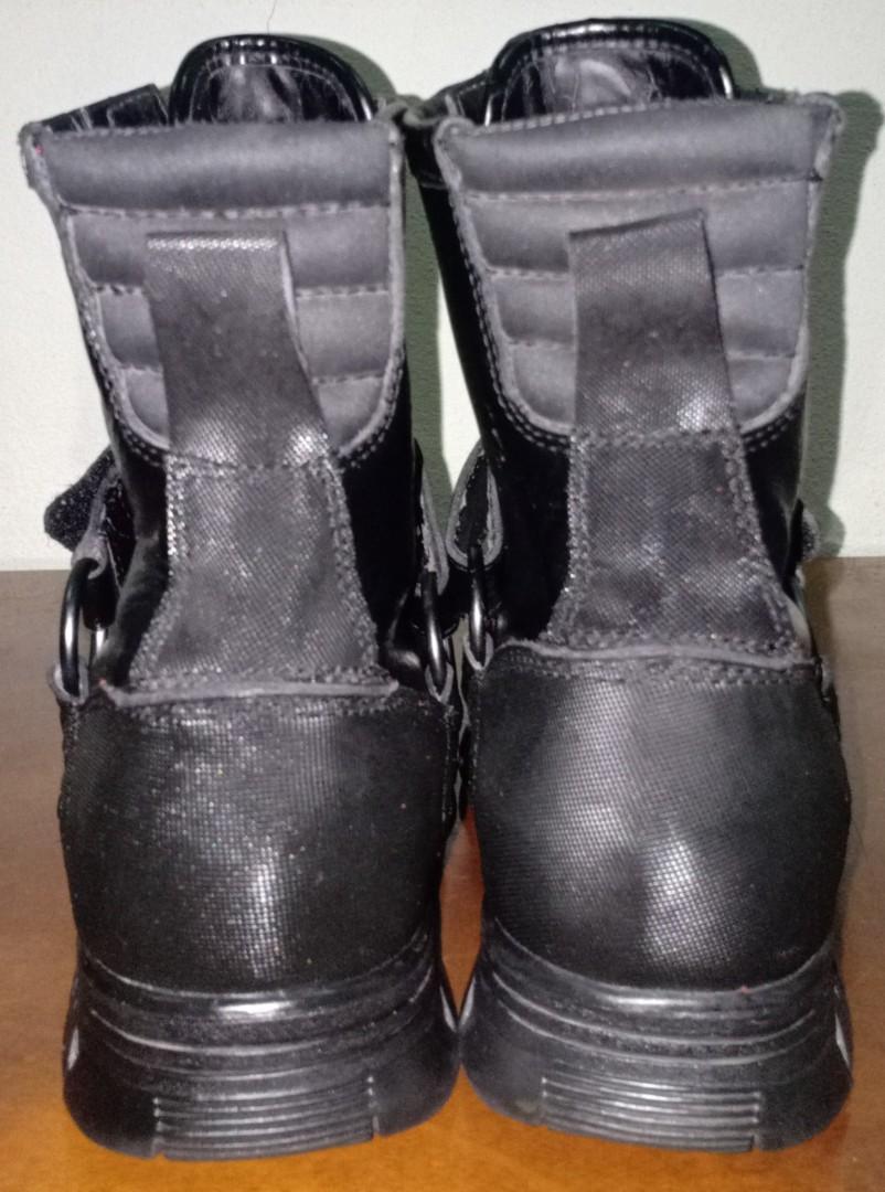 8.5uk Rm110 Polo Ralph Lauren Boots ConQuest Hi II Triple Black