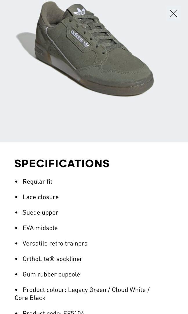 Adidas continental fit hotsell