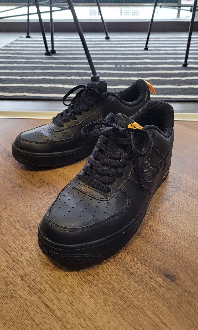 Air Force 1's Black/Orange + Reflective, Men's Fashion, Footwear, Casual  shoes on Carousell