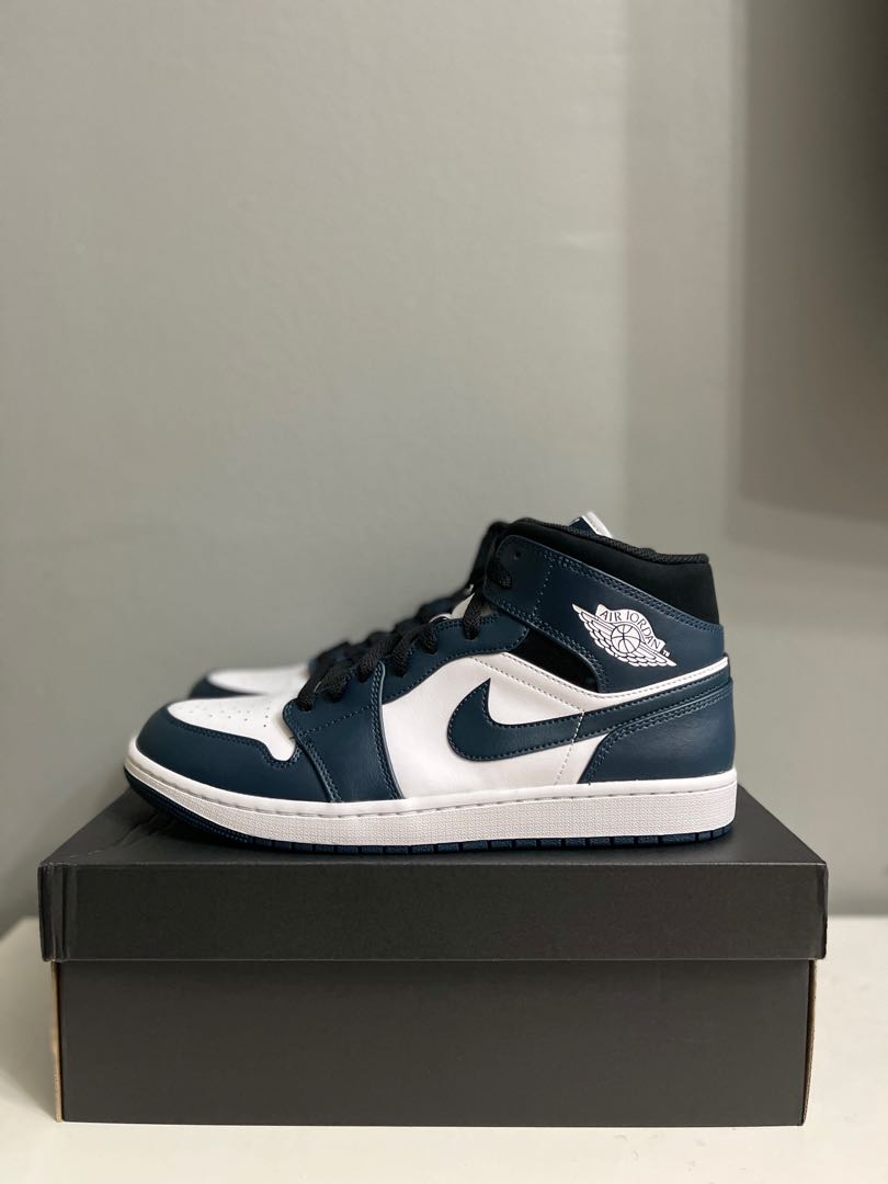 Air Jordan 1 Mid Dark Teal, Men's 