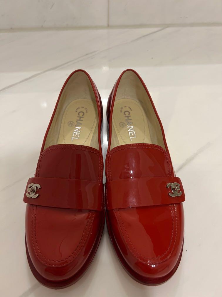 Almost new Chanel red patent shoes Women s Fashion Footwear
