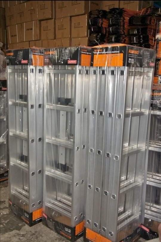 Multi-purpose Aluminum Ladder (Category: Ladders & Steps) located in Antipolo. Submitted by homecourtkitchenandbath (Listing ID 1147995538, Image 2). Description: Multi-purpose Aluminum Ladder Maximum weight capacity 150kgs. Available in 12ft 16ft 20ft Location: Sta. Cruz, manila.