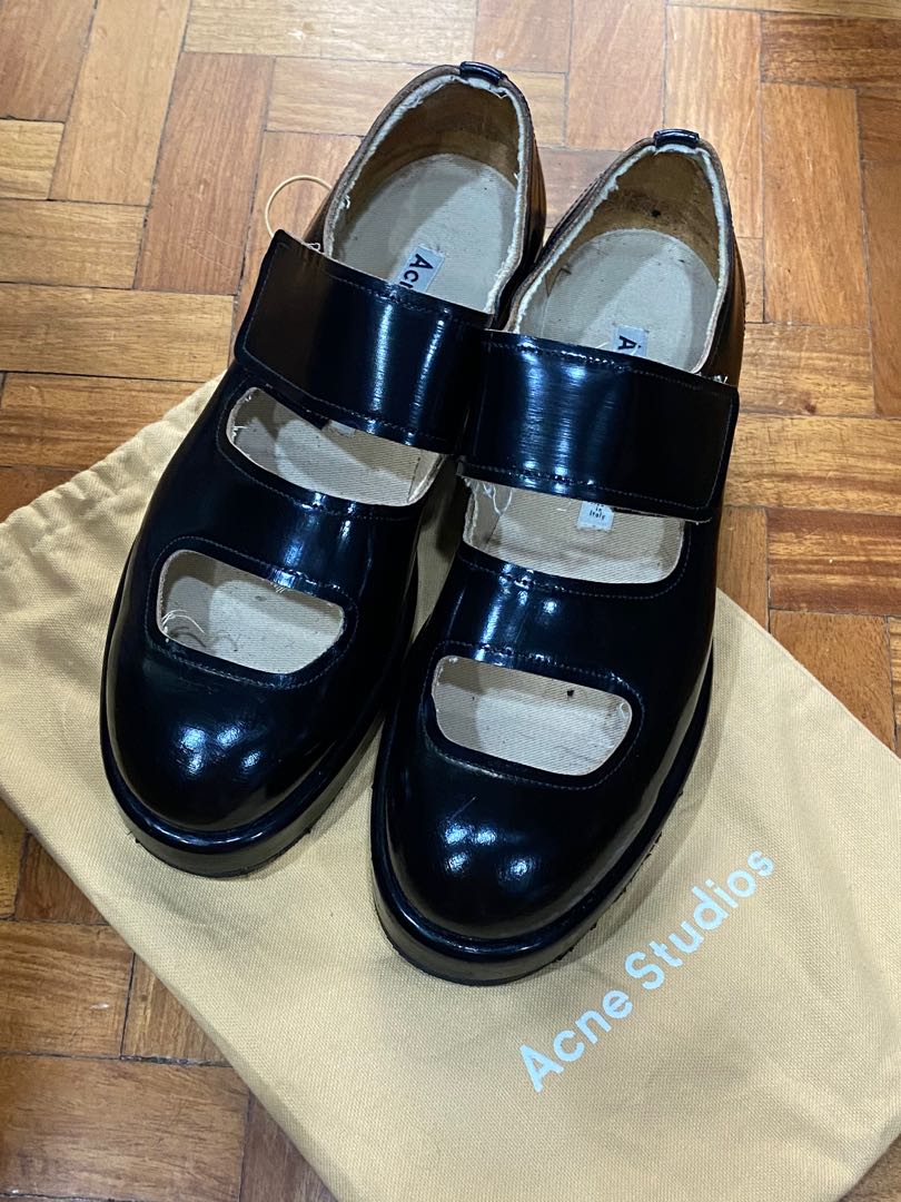 Acne Studios LEATHER MARY JANE PUMPS - 靴