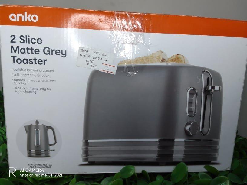 Anko 2 Slice Matte Grey Toaster, TV & Home Appliances, Kitchen